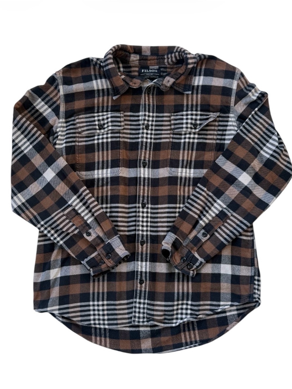 Filson Flannel Brown Plaid XL